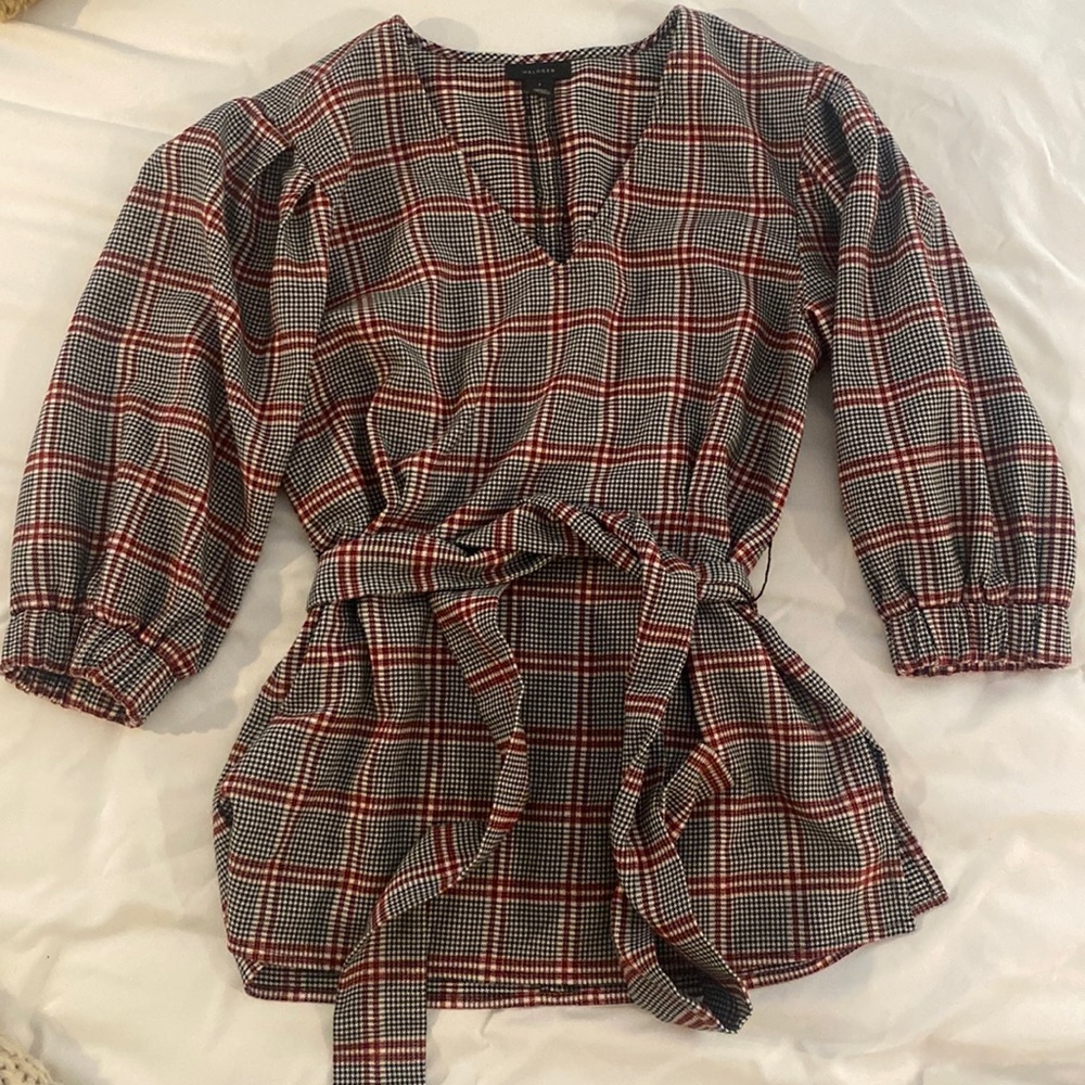 Halogen Checkered Blouse